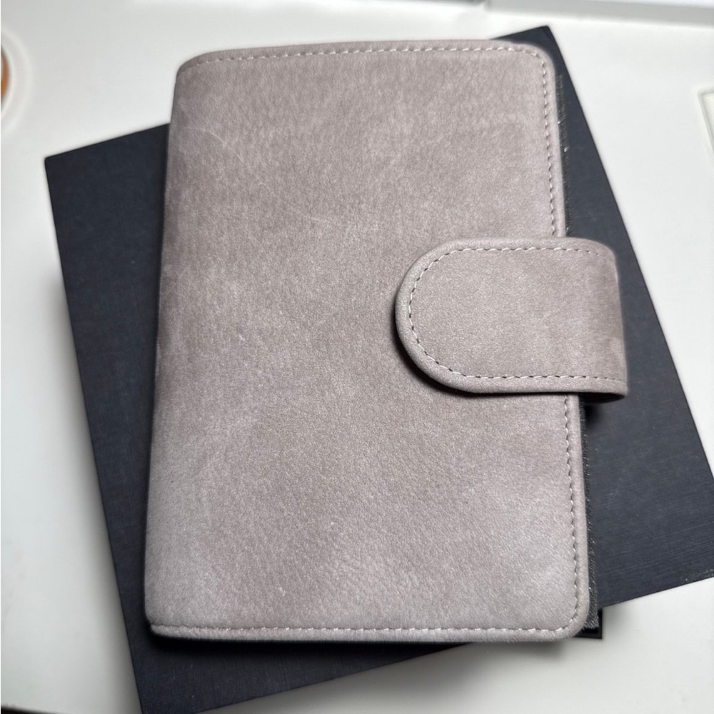 Van der spek Gray Leather passport planner